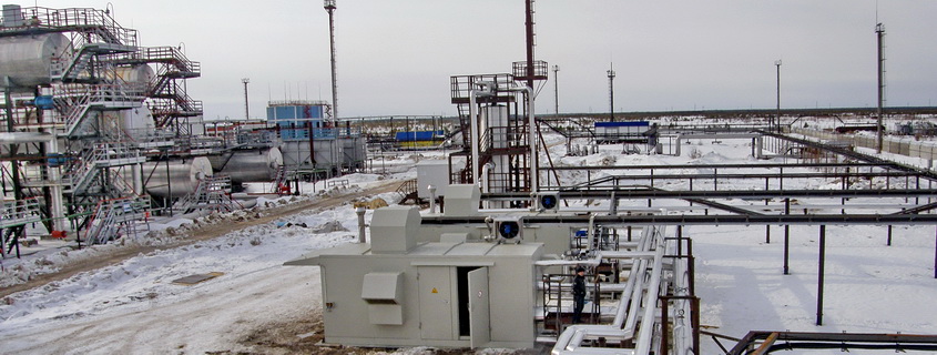 Compressor units of low pressure at the OPPS of Fedorovskoye field